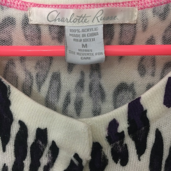 Cheetah Print Short Sleeve Cardigan - Picture 4 of 5